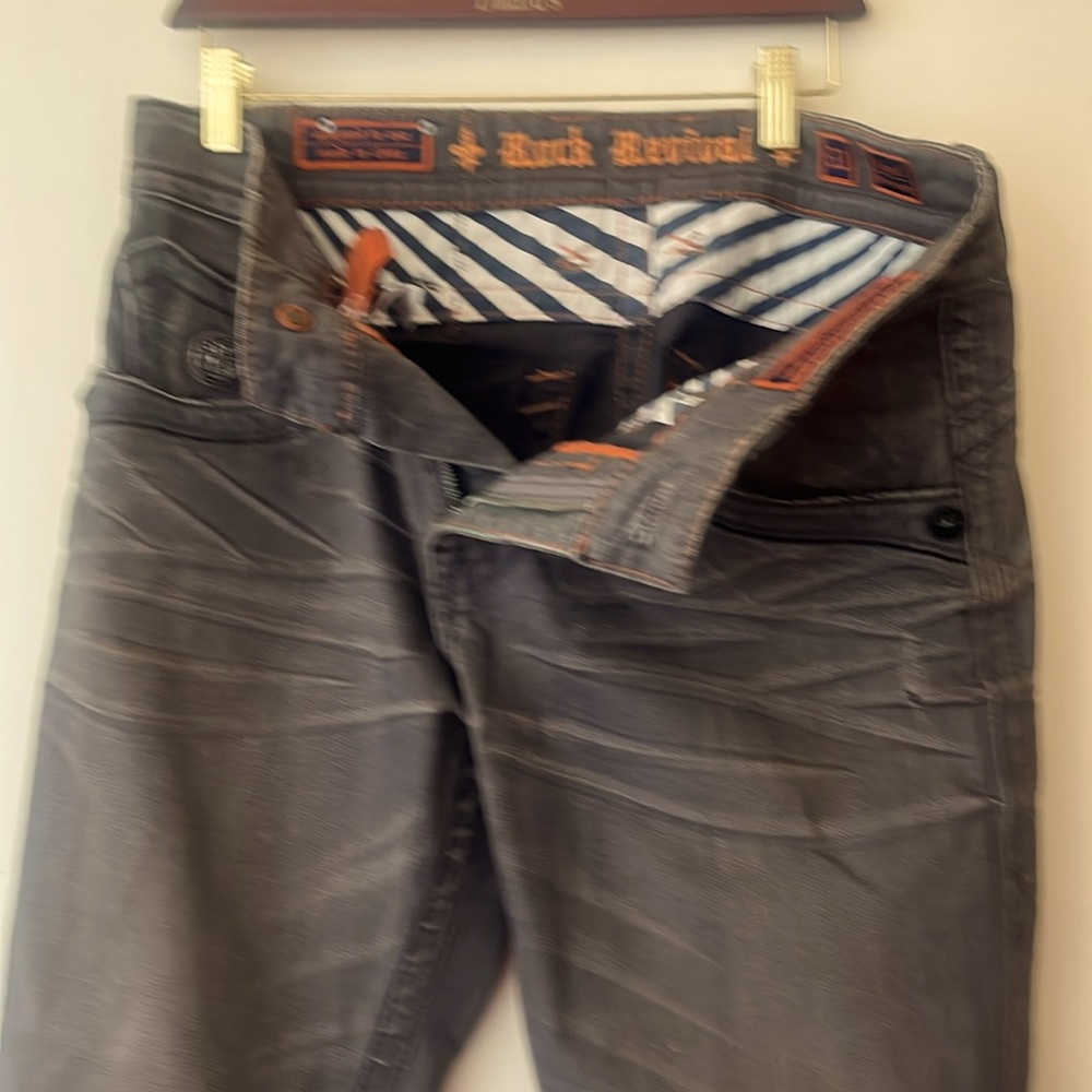 Rock Revival Black Relaxed Jeans Stephen straight men’s 33 Like NEW! HOT!